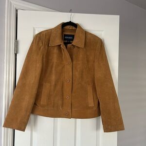 Bernardo Women's Camel Genuine Suede Jacket Large